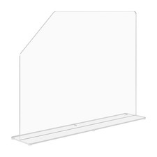 Sink Splash Guard Clear Acrylic with Easy Reach Cutaway Free Standing One Piece