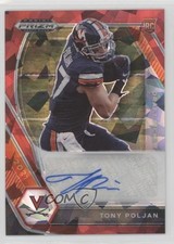 2021 Panini Prizm Draft Picks Red Ice Tony Poljan #DPA-TOP Auto 1g57