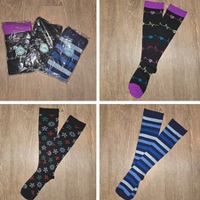 3-PACK COMPRESSION SOCKS IN VARIOUS PATTERNS LG/XL 