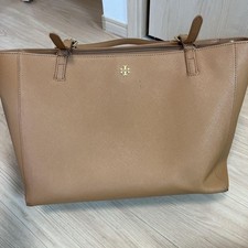 Tory Burch Beige Saffiano Leather Tote Bag Vintage Condition