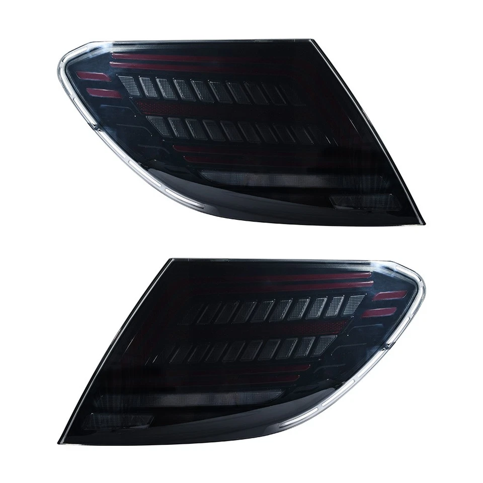 For 2007-2014 Mercedes W204 C300 C250 C63 AMG LED Tail Lights Taillights Smoked - Image 2 of 4