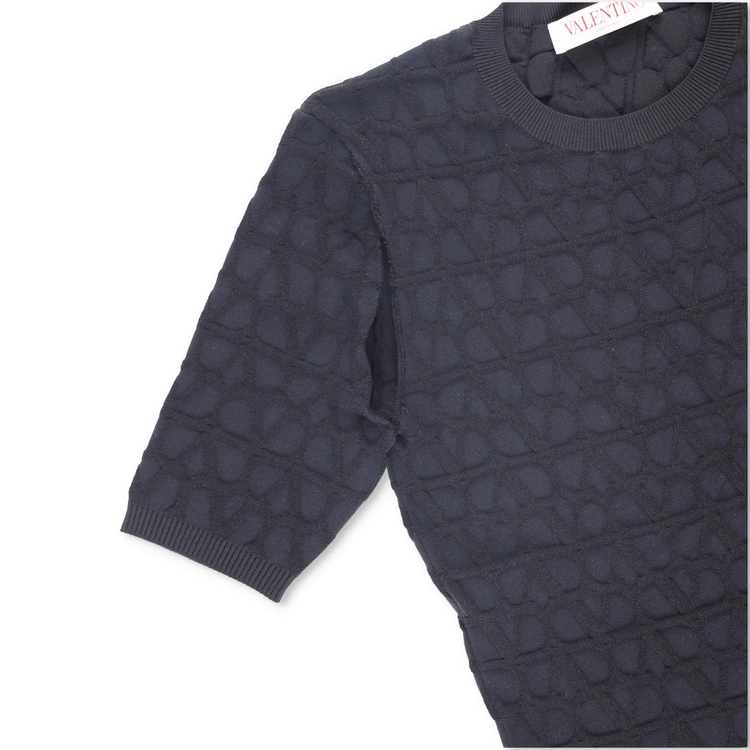 VALENTINO Womens Knit Midi Dress Black Round Neck Half Sleeve Large RRP 1850 thumbnail 3