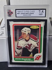 86-87 O-Pee-Chee John MacLean Rookie KSA 7.5 🚨🚨🚨 New Jersey Devils 