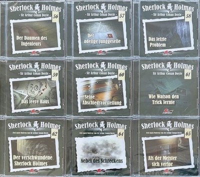 9 x CD Maritim Sherlock Holmes aus Folge 56 - 65 Hörspiele