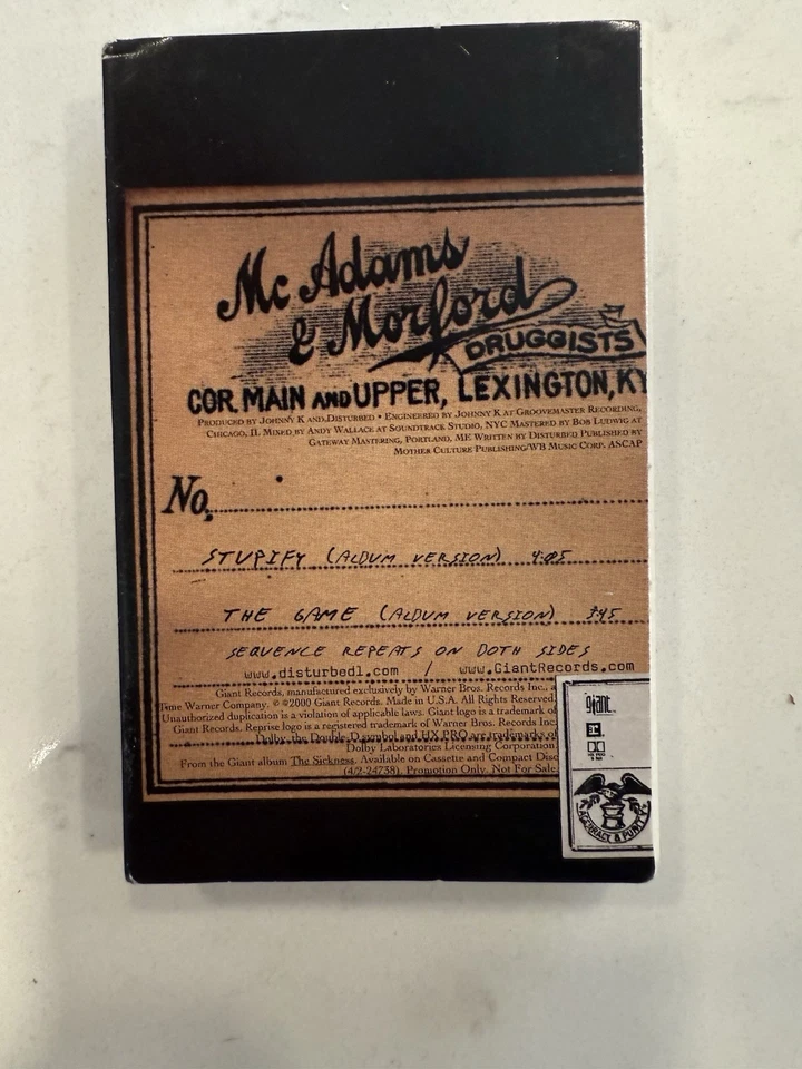 Vintage 2000 Y2K Disturbed Stupify The Game Promo Sampler Cassette Tape - Image 2 of 4