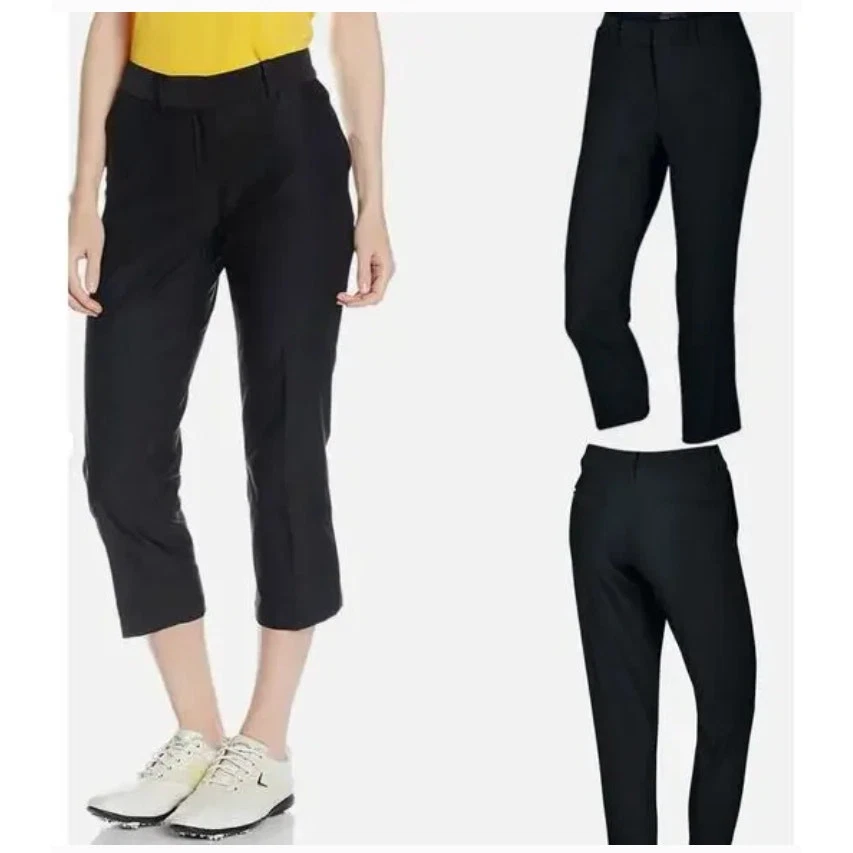 Nike Golf Women's Stretchy Cropped Pants Black Size 16