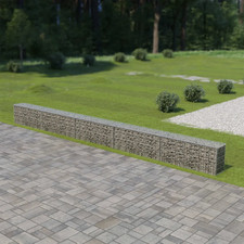 Image of Garden Gabion Retaining Wall wire Cage fench Basket Galvanised Stone Patio New