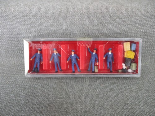 Preiser escala H0 10082 conjunto de figuras funcionarios de correos, paquetes, buzón en embalaje original | Zustand: Gebraucht