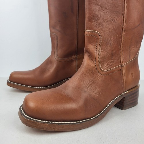 Frye Knee High Saddle Brown Leather Campus Boots Classic Size 11 - Picture 3 of 20