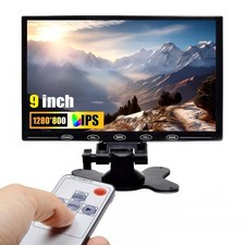 CAMECHO 9 Inch LCD Monitor HD Color Screen, 2 Video Input/HDMI/VGA, Support C...