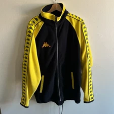 Yellow And black kappa zip Up