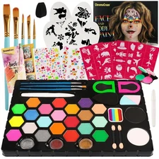Face Painting Kit for Kids 24 Colors Water-Based Non-Toxic Face Paint Palette...