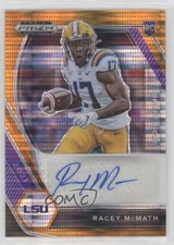 2021 Panini Prizm Draft Picks Orange Pulsar 28/49 Racey McMath Auto 0bt4