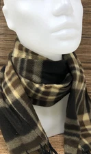 Squares Scarf Soft Blanket Feel Wrap Knit Polyester Unisex Cozy Winter Fashion