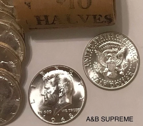 (1) 1965-1969 Kennedy Half Dollar From Obw Roll Choice Gem Bu Unc. 40% Silver