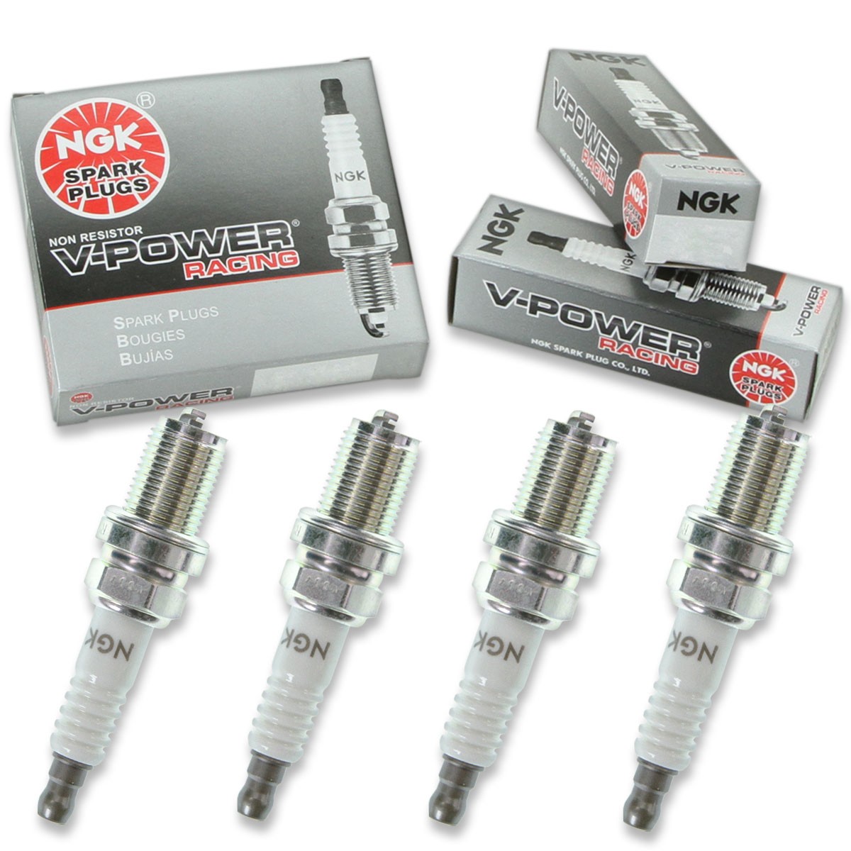 4 pc NGK 5820 R5671A-10 V-Power Racing Spark Plugs for W2CC W2C0 W2C S40XL ux