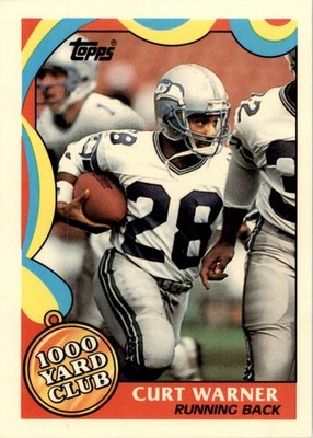 Curt Warner - 1989 Topps - #22 - 1000 Yard Club Football