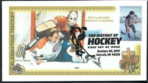USA 2017 Canada FDC: The History of Hockey Homemade Rare Cachet - Guy Lafleur