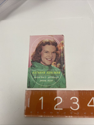 KATHRYN KUHLMAN TV SCHEDULE CARD Vintage Rare Collectable Healing