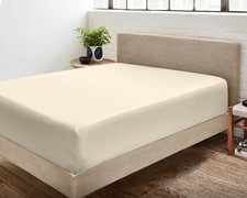 Bare Home 2-Pk Fitted Twin Sheet Premium 1800 Wrinkle Resistant Deep Pocket Sand