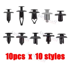 100X Bumper Clips Auto Car Hole Plastic Screw Rivets Fastener Fender Push Pin