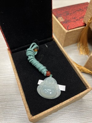 Icy Jade Grade A 100% Natural Jadeite Jade Buddha Pendant