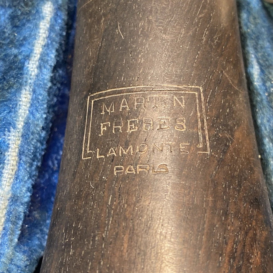Martin Freres LaMonte Paris Grenadilla 木制单簧管 #2 蓝色天鹅绒外壳 — 第 3/4 张图片
