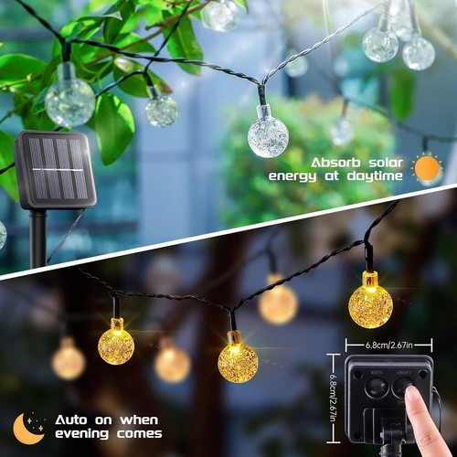 Solar Fairy String Lights 100/200/500 LED Garden Outdoor Christmas Party Decor - Picture 13 of 41
