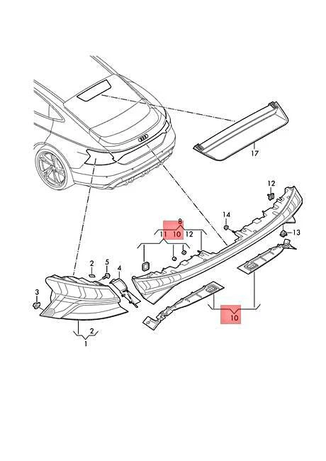 Genuine AUDI e-tron GT F83 1 set trims Left A. Right 4J3945101 | eBay