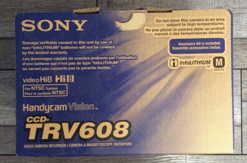 Empty Box Sony Handycam CCD-TRV608 Video Hi8 (No Camcorder) (No Accessories) - Picture 6 of 6