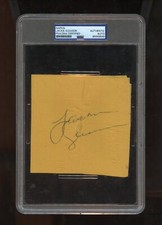 Jackie Gleason d1987 signed autograph 4x4 Napkin HONEYMOONERS PSA Slabbed