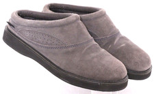 Acorn Gray Suede Leather Round Toe Slide Mules Slip-On Slipper Shoes Men's 9