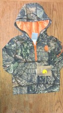 Carhartt Mossy Oak Toddler Camo 1/2 Zip Hoodie Sweatshirt size 6M NE baby hood