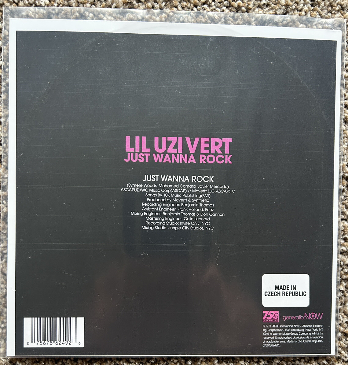 Lil Uzi Vert Just Wanna Rock Flexi Disc vinyl record limited new