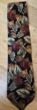 Tango by Max Raab 100 Silk Tie FALL LEAVES Print Mens Necktie 58" x 4" USA
