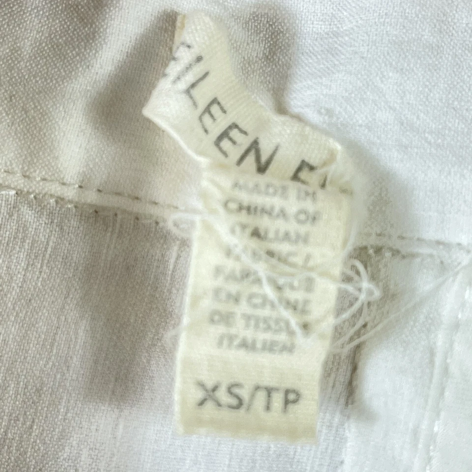 Blazer Eileen Fisher Mujer Talla XS Marfil Lino Orgánico Fino Verano Foto 4 de 4