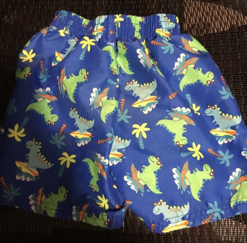 BABY BOY SWIMSUIT TRUNKS 18 MONTHS HEALTHTEX 18M DINOSAUR 🦖 CUTE BATHINGSUIT - Picture 3 of 7