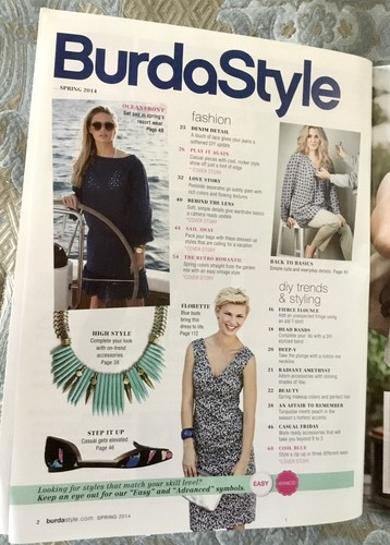 BURDA Style Magazine Spring 2014 Warm Weather Fashions Offic +20 Patterns Intact - Picture 2 of 8