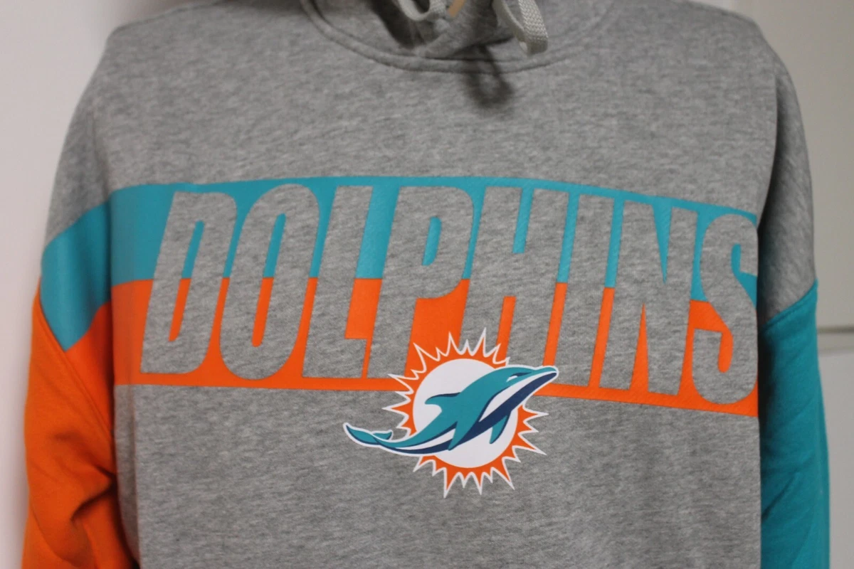 Nike Men s Long Sports Hoodie Sweater Jumper NFL Miami Dolphins Grey Size M