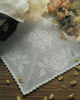 HEARTS A BLOOM DOILY 17'' HOME DECOR DIGEST SIZE CROCHET PATTERN INSTRUCTIONS