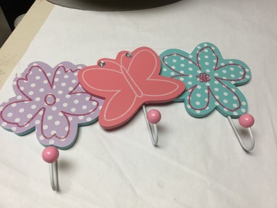 Download Hobby Lobby Wood Flower Butterfly Decoration Hooks For Wall Bedroom Ebay