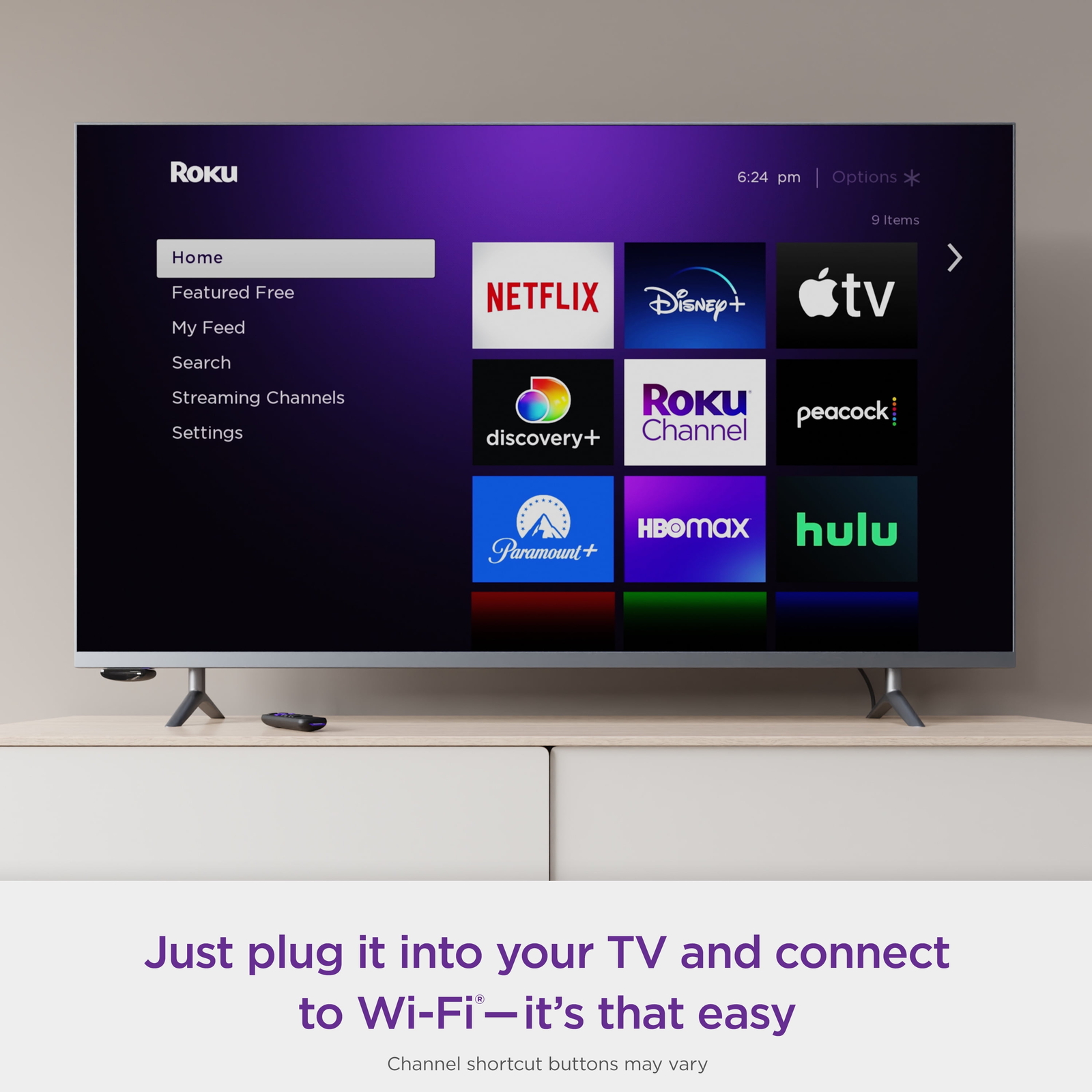Roku LE HD Streaming Media Player with High Speed HDMI ® Cable and