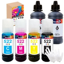 6PK Koala 522 Ink Refill Fit Epson EcoTank ET 2720 4800 2800 2803 4700 4801 2400