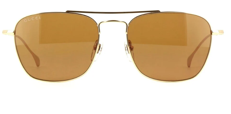 Gucci Sunglasses GG1183S 006 56 Gold Frame Brown Lens Man  display picture 1