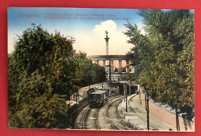 Postcard Budapest in Hungary around 1910 City Forest with subway subway (69004