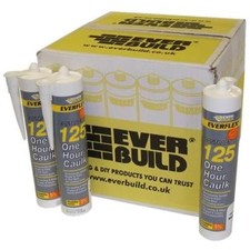 Everbuild 125 BROWN One 1 Hour Decorators Flexible Caulk Filler Sealer Box of 25