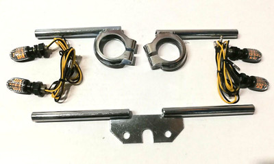 4x LED Mini Blinker Blinkleuchte Halter pas f Simson S51 S50 S70 S53 schwarz E-P