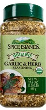 Spice Islands Organic Garlic  Herb Seasoning, 17.6 Ounce