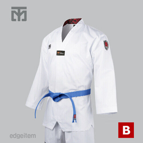 MOOTO BS4.5 Uniform with White V-Neck Tae Kwon Do TKD Taekwondo WT WTF Dobok - Afbeelding 1 van 11