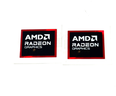2pcs AMD Radeon Graphics Desktop Laptop Sticker Label Decal 19mm x 16mm ...